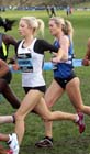 Emily Stewart (GB) and Ashley Gibson (Morpeth) during the Internation Womens 3k BUPA Great Edinburgh Cross country.